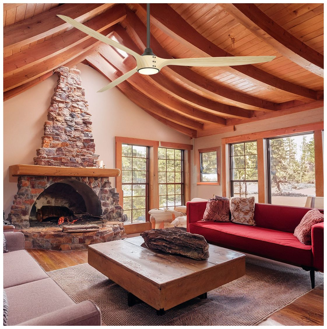 Image 5 Minka-Aire Pierce 84-in LED Dark Bronze Indoor 3-Blade Smart Ceiling Fan more views