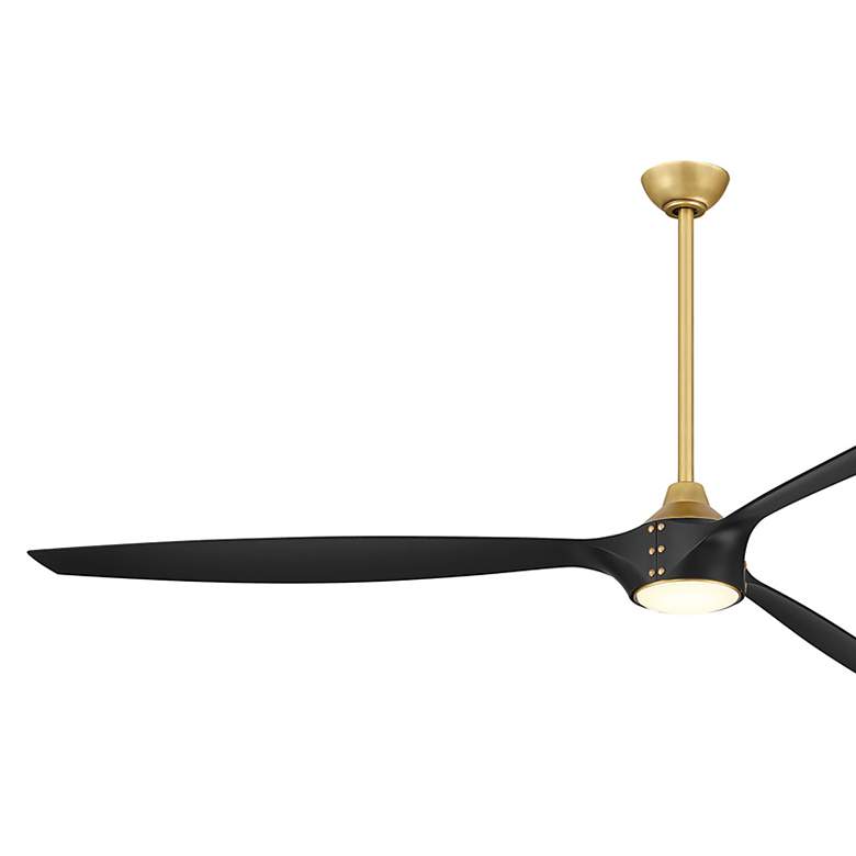 Image 3 Minka-Aire Pierce 84-in LED Legacy Brass Indoor 3-Blade Smart Ceiling Fan more views