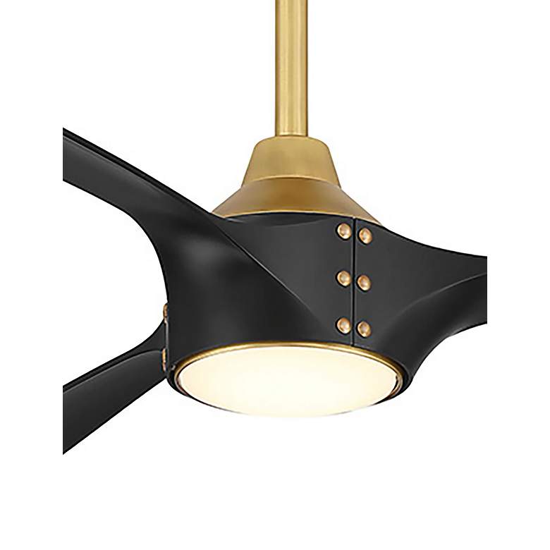 Image 4 Minka-Aire Pierce 84-in LED Legacy Brass Indoor 3-Blade Smart Ceiling Fan more views