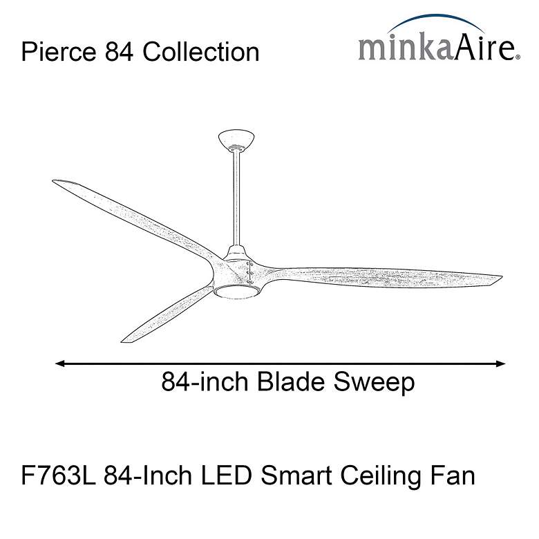 Image 6 Minka-Aire Pierce 84-in LED Legacy Brass Indoor 3-Blade Smart Ceiling Fan more views