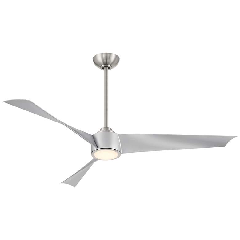 Image 2 Minka-Aire Pike 56-in LED Brushed Nickel Indoor 3-Blade Ceiling Fan
