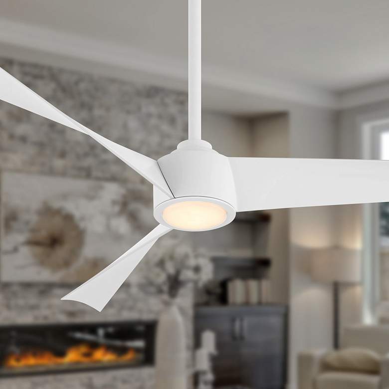 Image 1 Minka-Aire Pike 56-in LED Flat White Indoor 3-Blade Ceiling Fan