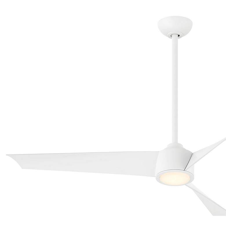 Image 4 Minka-Aire Pike 56-in LED Flat White Indoor 3-Blade Ceiling Fan more views