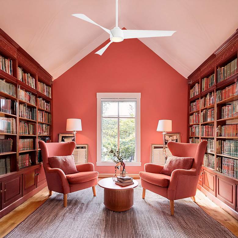 Image 6 Minka-Aire Pike 56-in LED Flat White Indoor 3-Blade Ceiling Fan more views