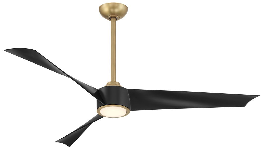 Image 2 Minka-Aire Pike 56-in LED Legacy Brass 3-Blade Ceiling Fan with Remote