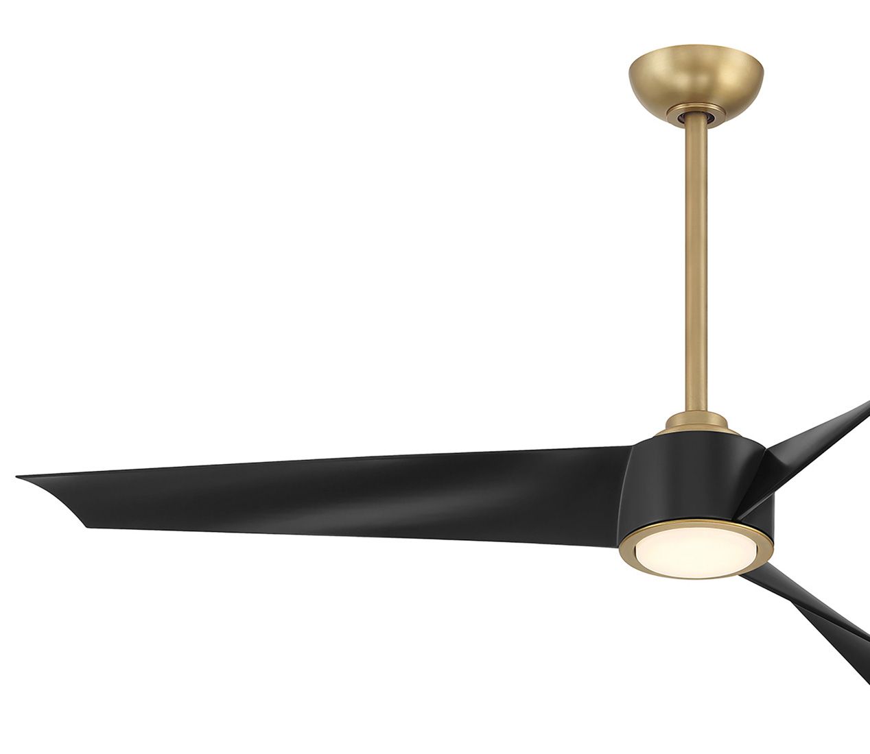 Image 4 Minka-Aire Pike 56-in LED Legacy Brass 3-Blade Ceiling Fan with Remote more views