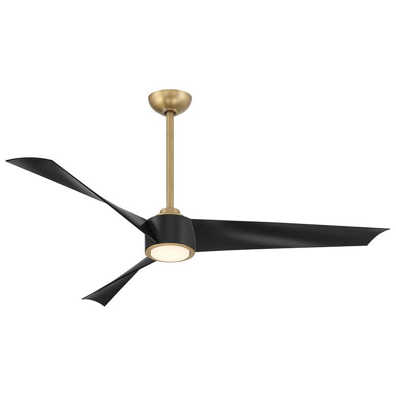Image 2 Minka-Aire Pike 56-in LED Legacy Brass Indoor 3-Blade Ceiling Fan