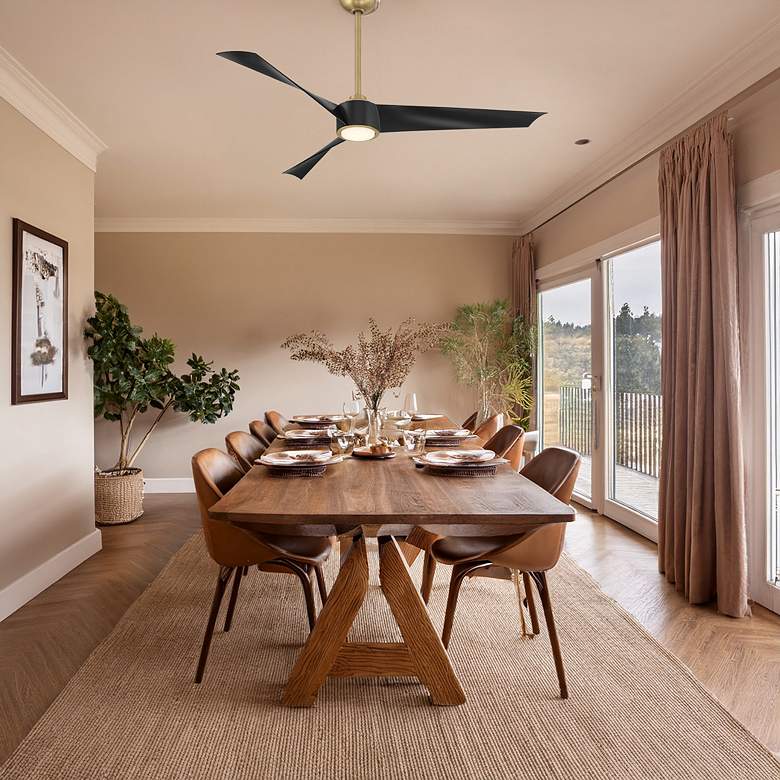 Image 6 Minka-Aire Pike 56-in LED Legacy Brass Indoor 3-Blade Ceiling Fan more views
