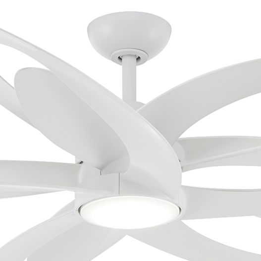 Image 4 Minka Aire Pinup 1-Light LED Flat White Ceiling Fan more views