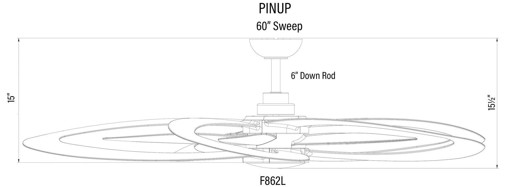 Minka Aire Pinup 1-Light LED Flat White Ceiling Fan in scene