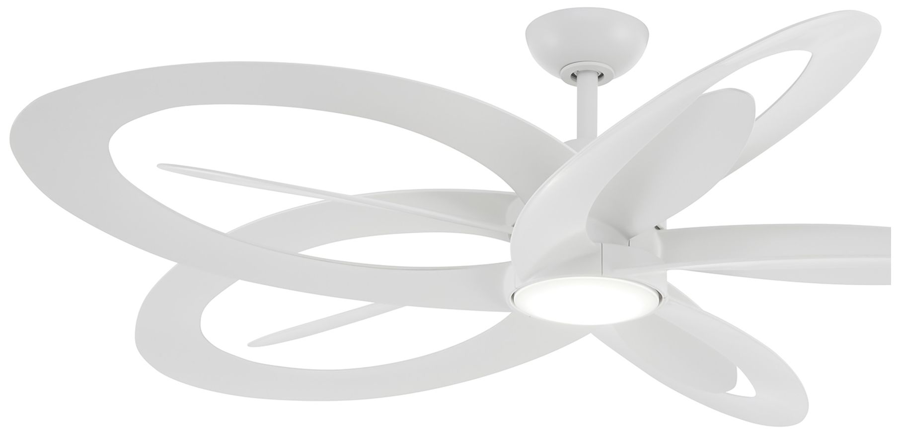 Minka Aire Pinup 1-Light LED Flat White Ceiling Fan in scene