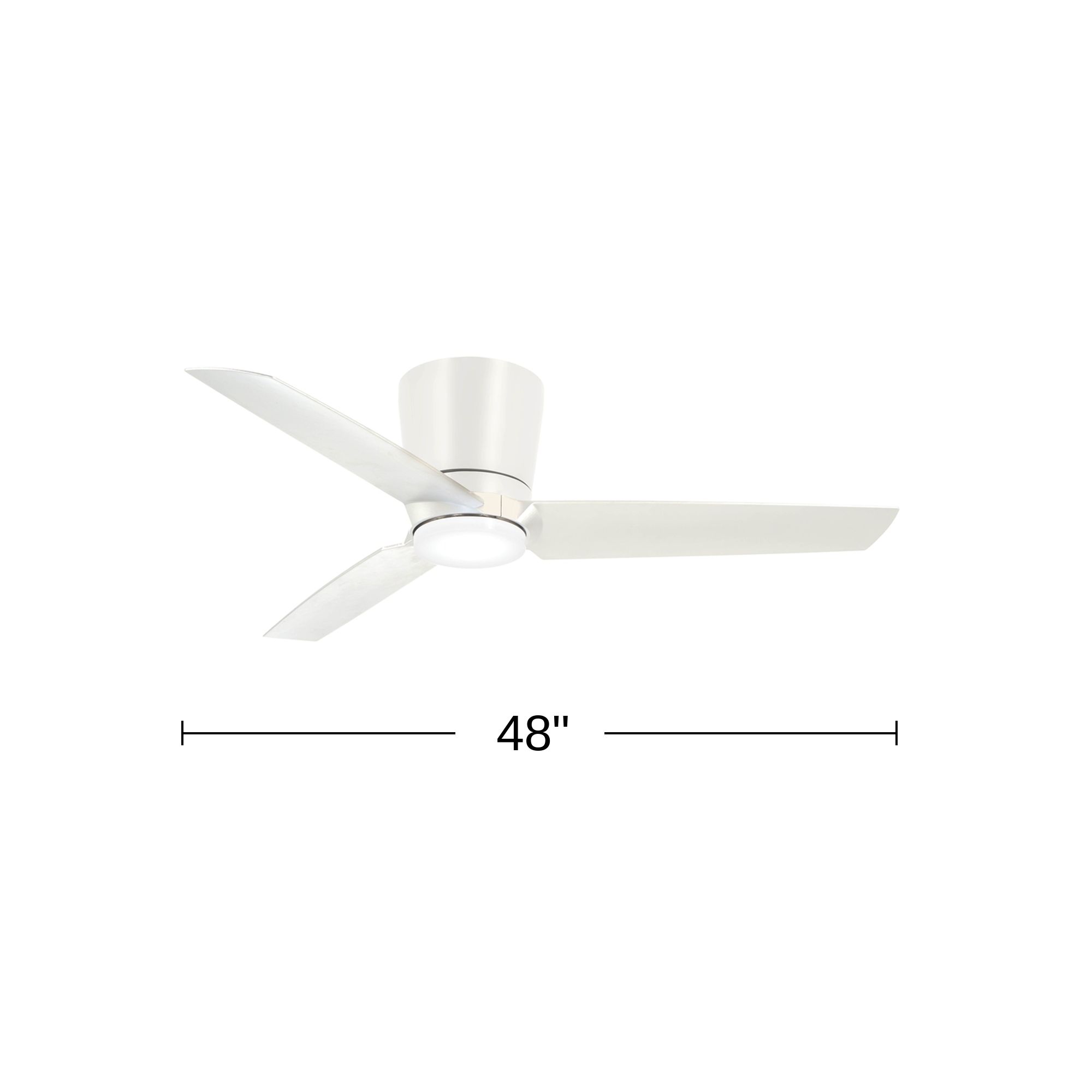 Minka Aire Pure 48-inch LED Flat White Ceiling Fan with Wall Control in scene