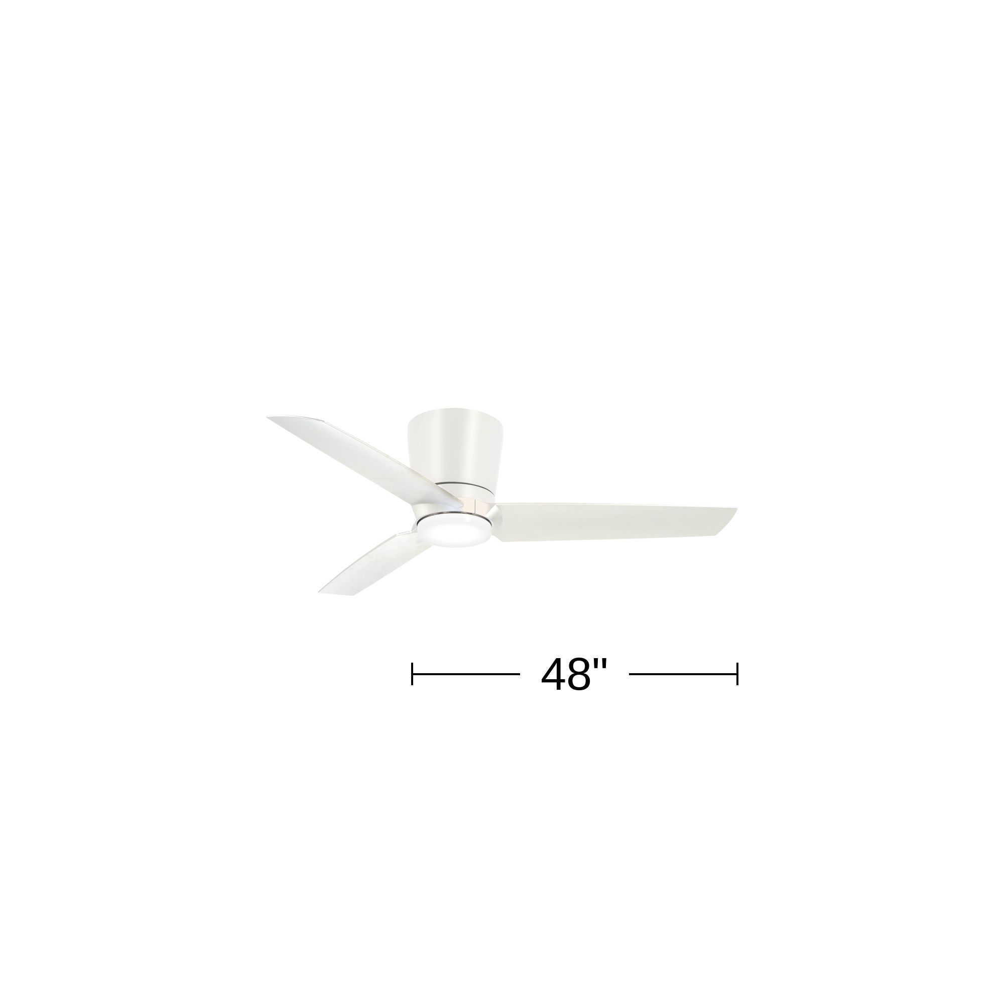 Minka Aire Pure 48-inch LED Flat White Ceiling Fan with Wall Control