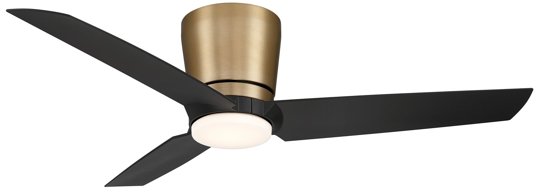 Image 2 Minka-Aire Pure 48in LED Brushed Brass and Black 3-Blades Flush Ceiling Fan more views