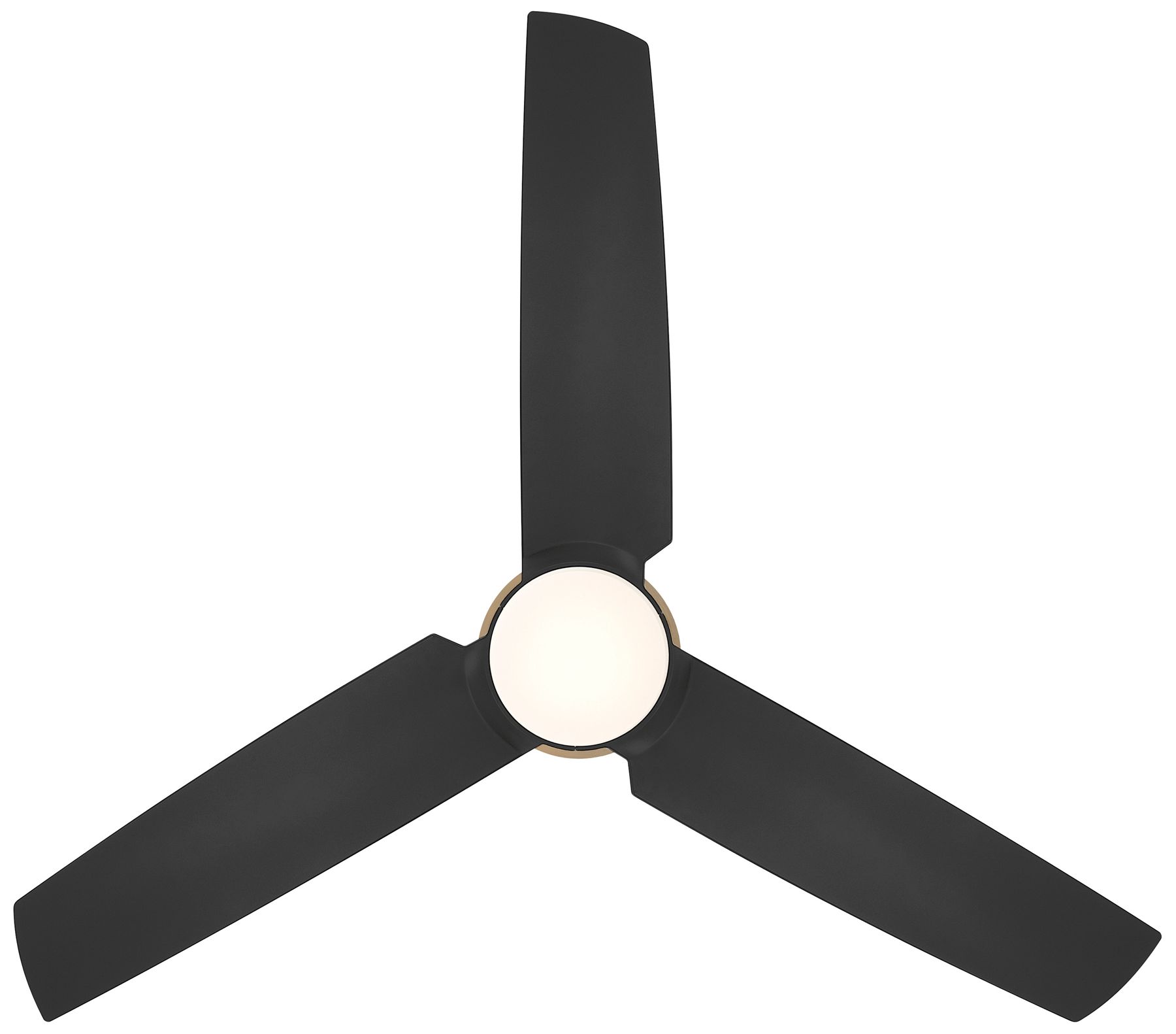 Image 4 Minka-Aire Pure 48in LED Brushed Brass and Black 3-Blades Flush Ceiling Fan more views