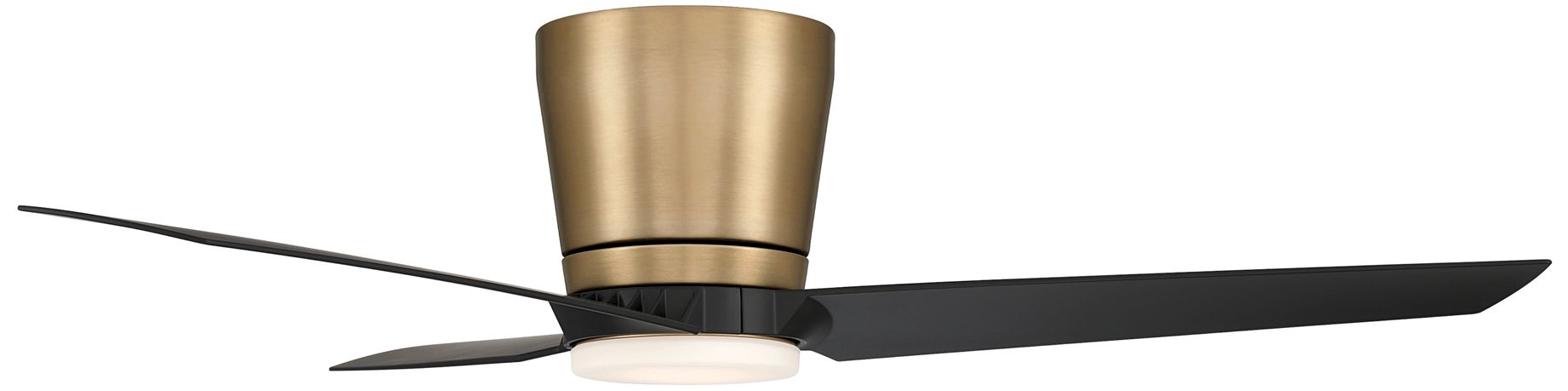 Image 5 Minka-Aire Pure 48in LED Brushed Brass and Black 3-Blades Flush Ceiling Fan more views