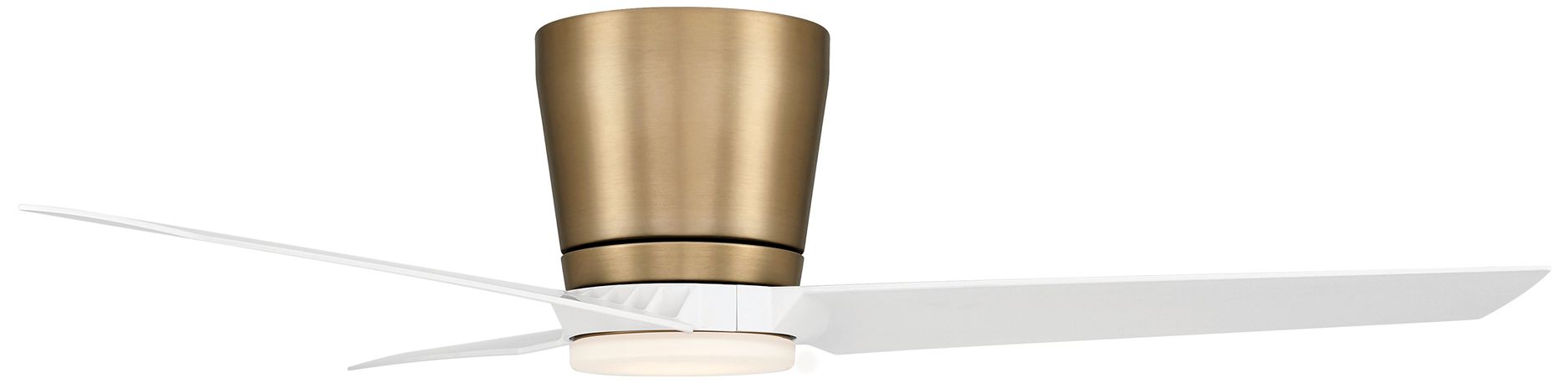 Image 5 Minka-Aire Pure 48in LED Brushed Brass and White 3-Blades Flush Ceiling Fan more views