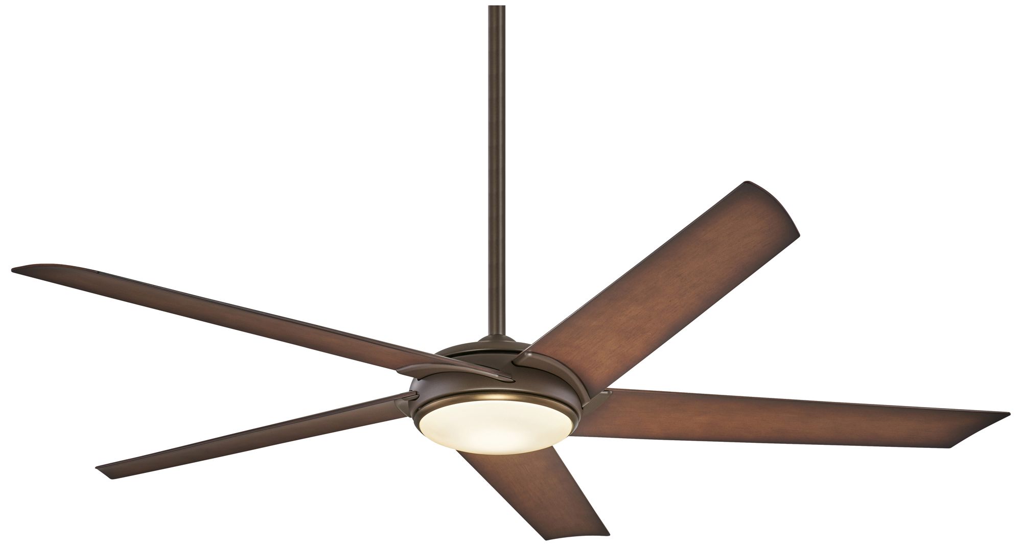 Image 2 Minka Aire Raptor 60-inch LED Oil Rubbed Bronze and Brass Ceiling Fan