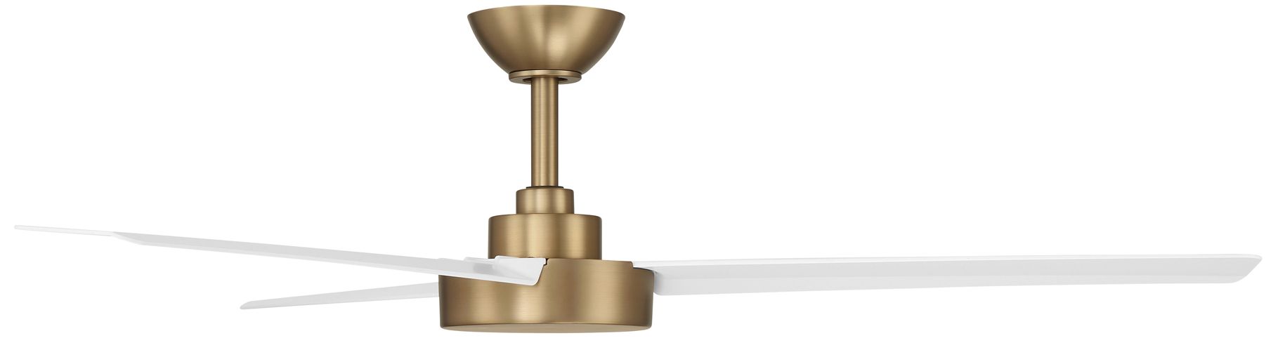 Image 5 Minka-Aire Roto 52-in Brushed Brass and White 3-Blades Ceiling Fan more views