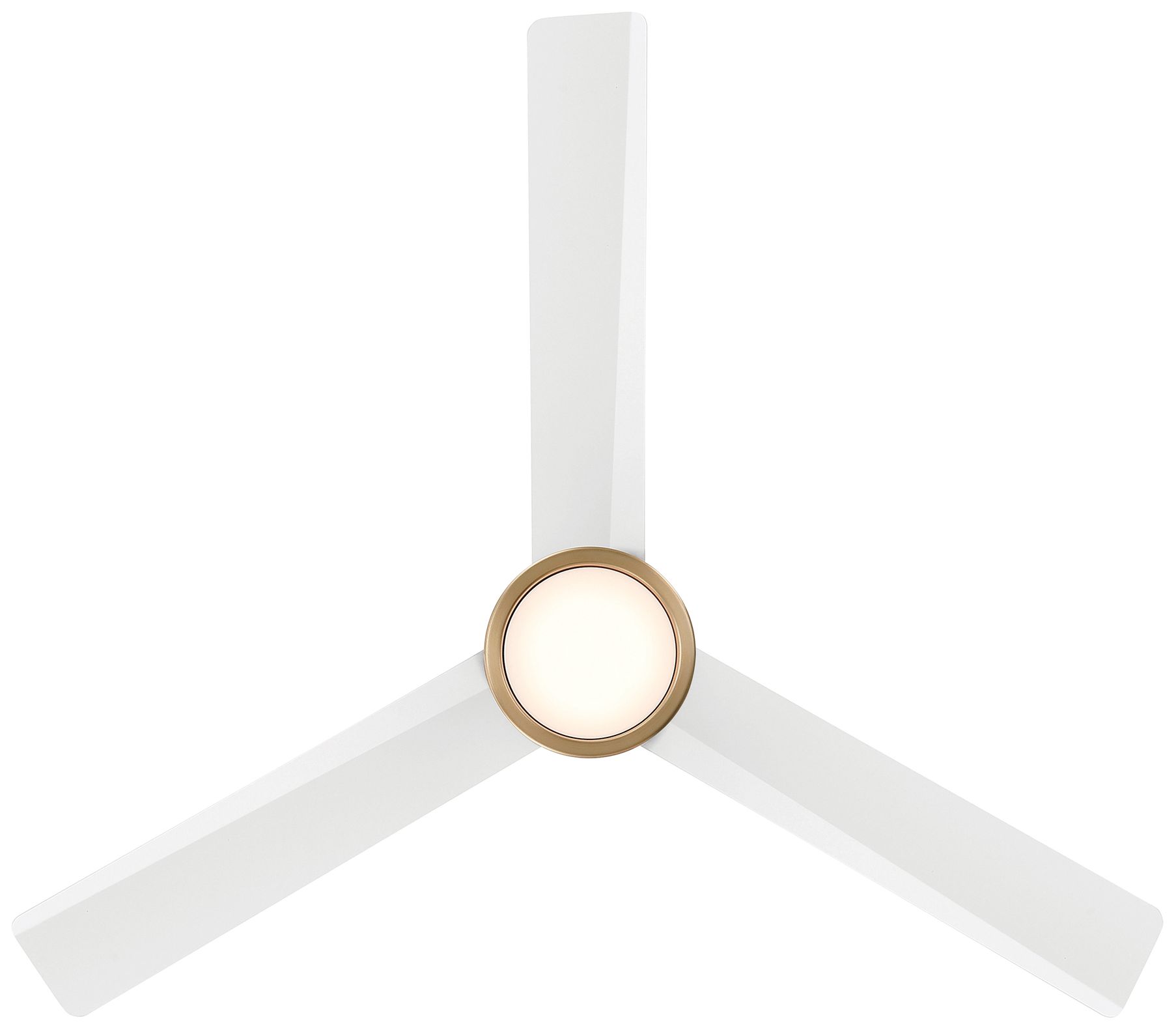 Image 4 Minka-Aire Roto 52-in LED Brushed Brass and White 3-Blades Ceiling Fan more views