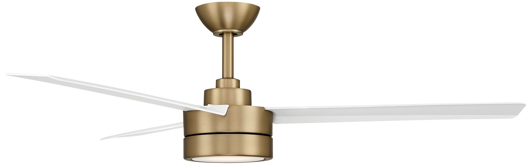 Image 5 Minka-Aire Roto 52-in LED Brushed Brass and White 3-Blades Ceiling Fan more views