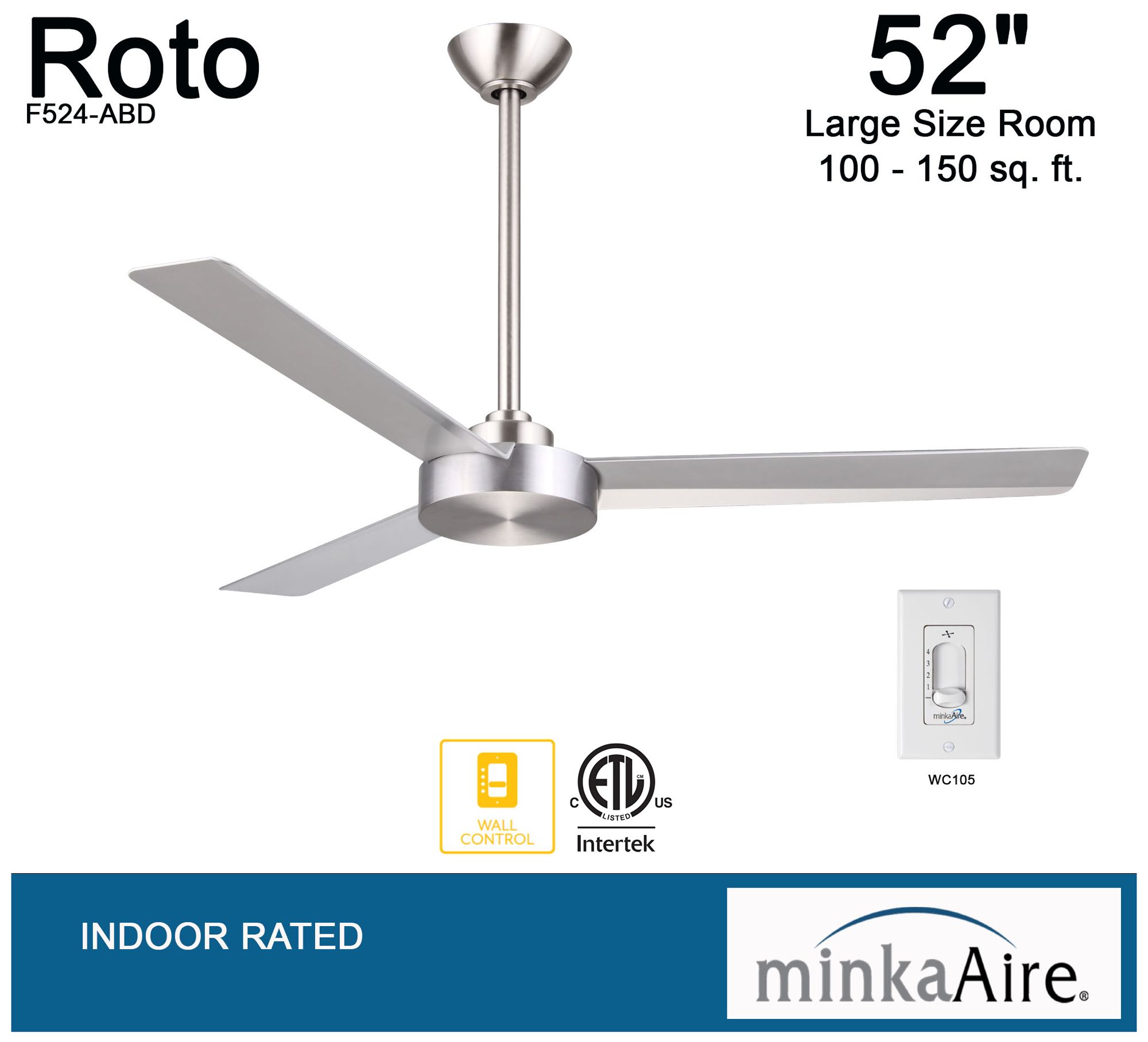 Image 7 Minka Aire Roto 52-inch Brushed Aluminum Ceiling Fan more views