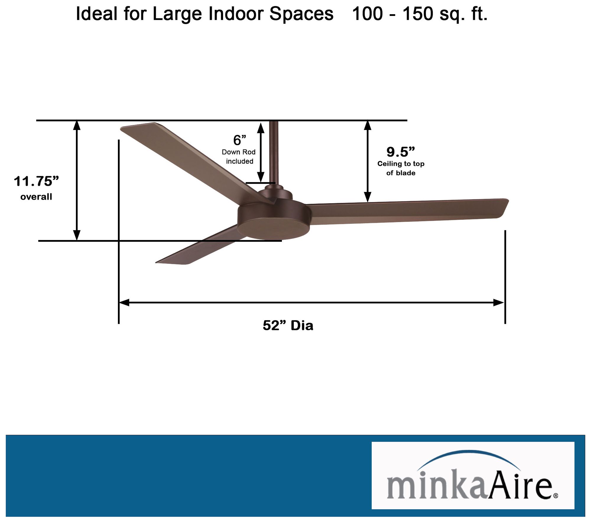 Image 6 Minka Aire Roto 52-inch Oil Rubbed Bronze Ceiling Fan more views