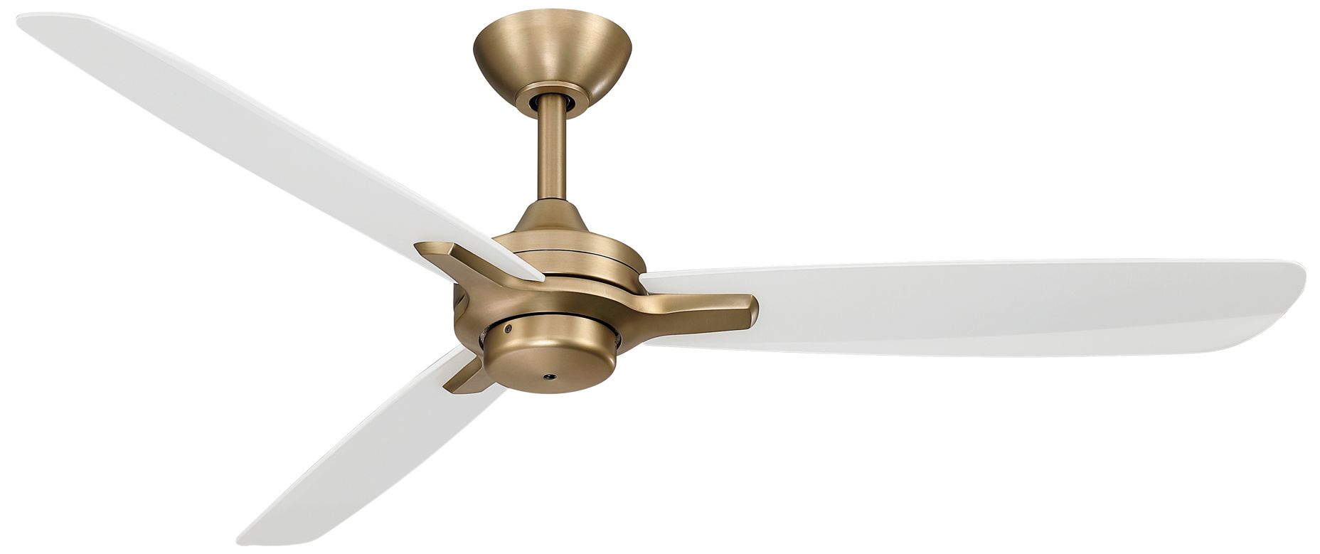 Image 3 Minka-Aire Rudolph 52-in Brushed Brass and White 3-Blades Ceiling Fan more views