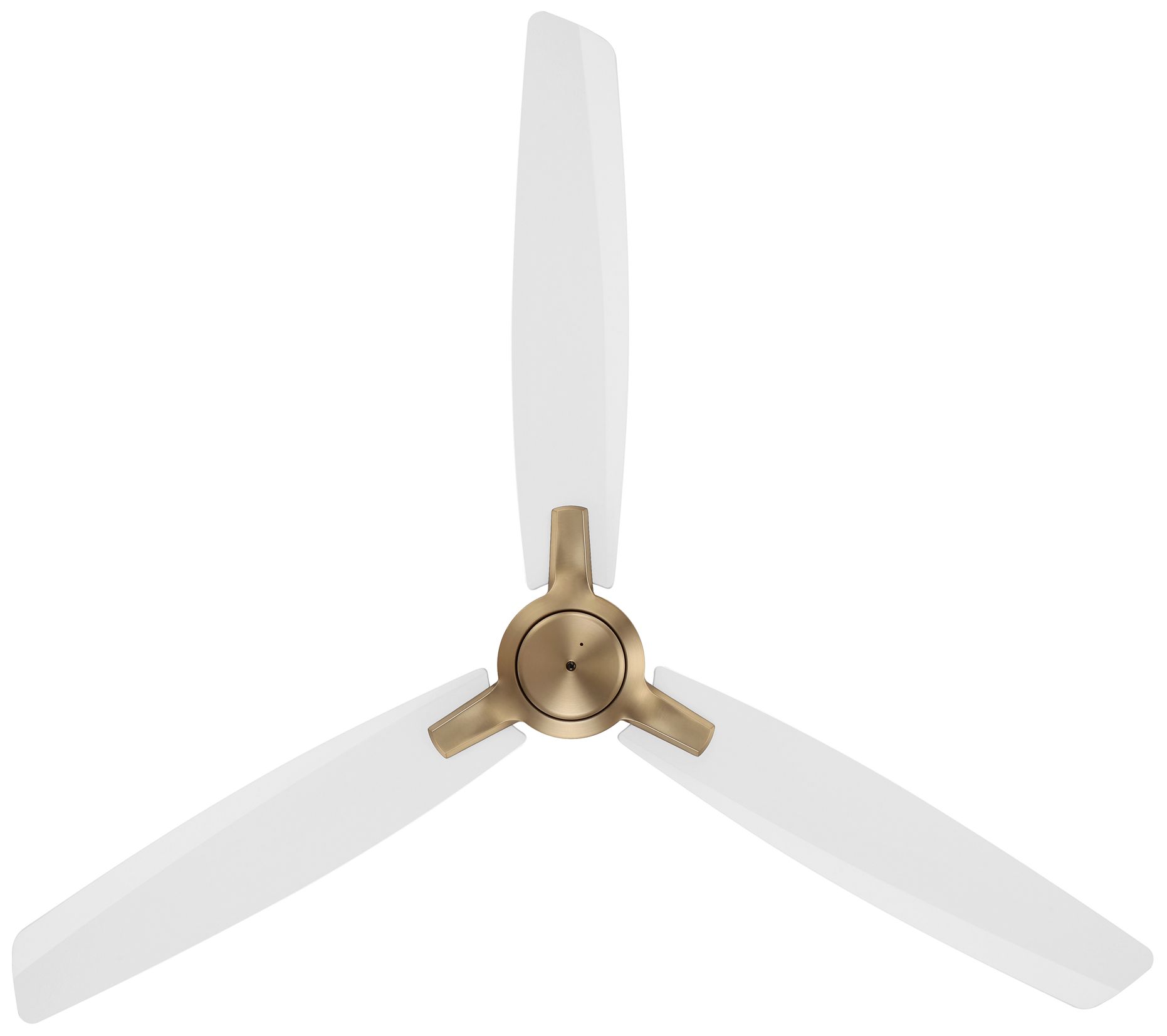 Image 4 Minka-Aire Rudolph 60-in Brushed Brass and White 3-Blades Ceiling Fan more views