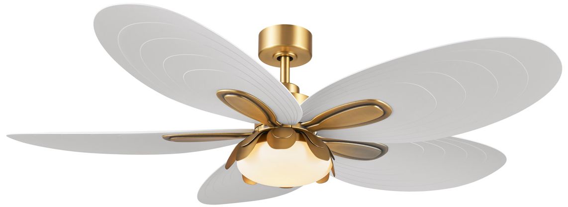 Image 2 Minka Aire Saltcress 60-in CCT LED Brass Covered Patio 5-Blade Ceiling Fan