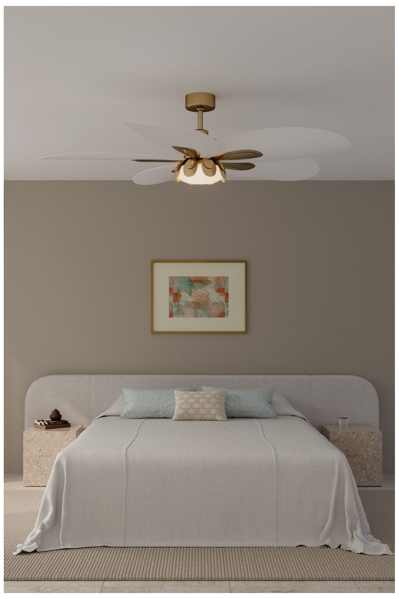 Image 4 Minka Aire Saltcress 60-in CCT LED Brass Covered Patio 5-Blade Ceiling Fan more views