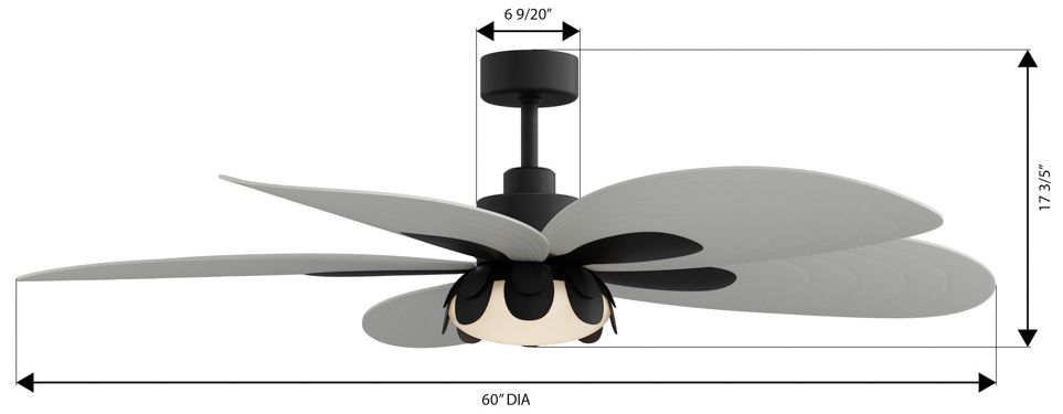 Image 7 Minka Aire Saltcress 60in CCT LED DarkBronze Cover Patio 5Blade Ceiling Fan more views
