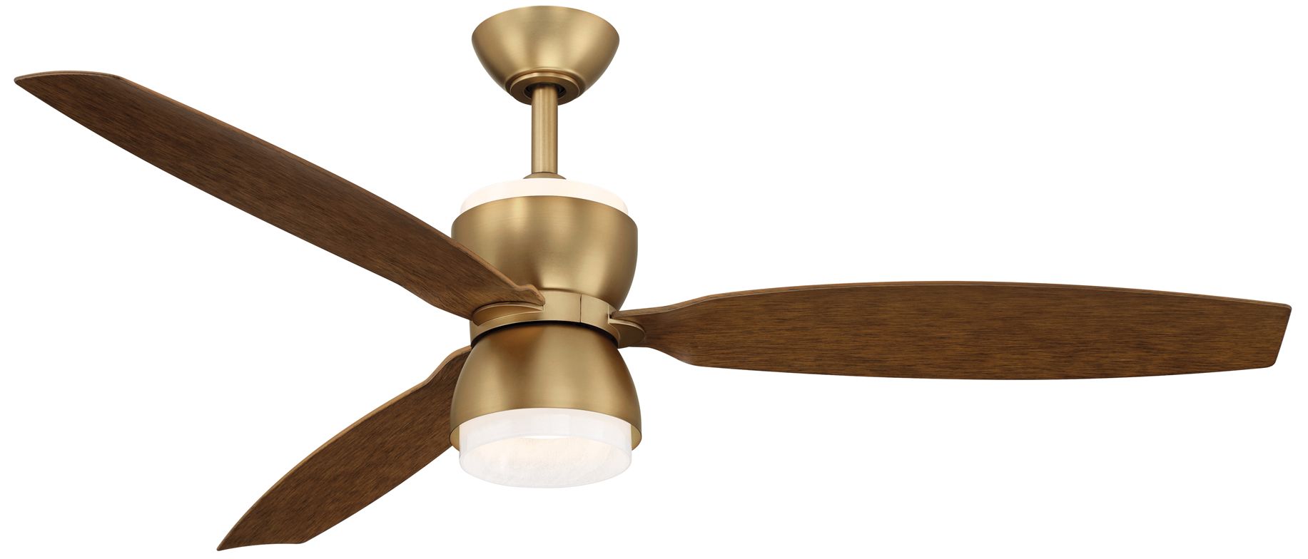 Image 3 Minka-Aire Sandfell 56-in LED Heritage Brass 3-Blades Ceiling Fan more views