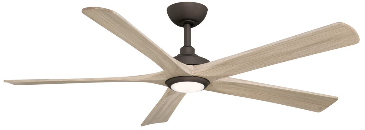 Image 2 Minka Aire Seressa 56in CCT LED Dark Bronze Cover Patio 5-Blade Ceiling Fan