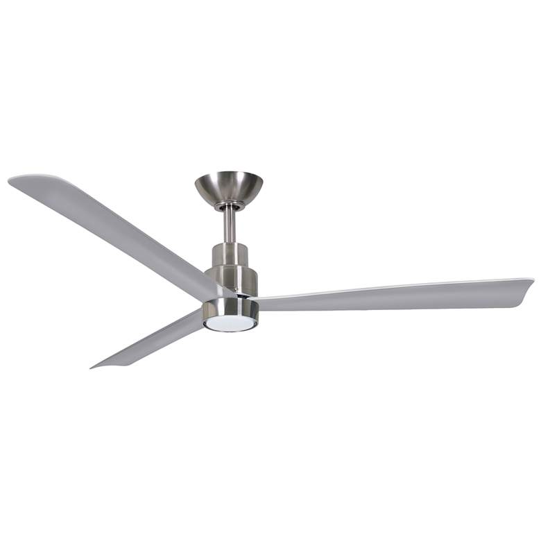 Image 1 Minka-Aire Simple 52-in LED Brushed Nickel Wet Outdoor 3-Blade Ceiling Fan