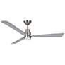 1_Minka-Aire Simple 52-in LED Brushed Nickel Wet Outdoor 3-Blade Ceiling Fan