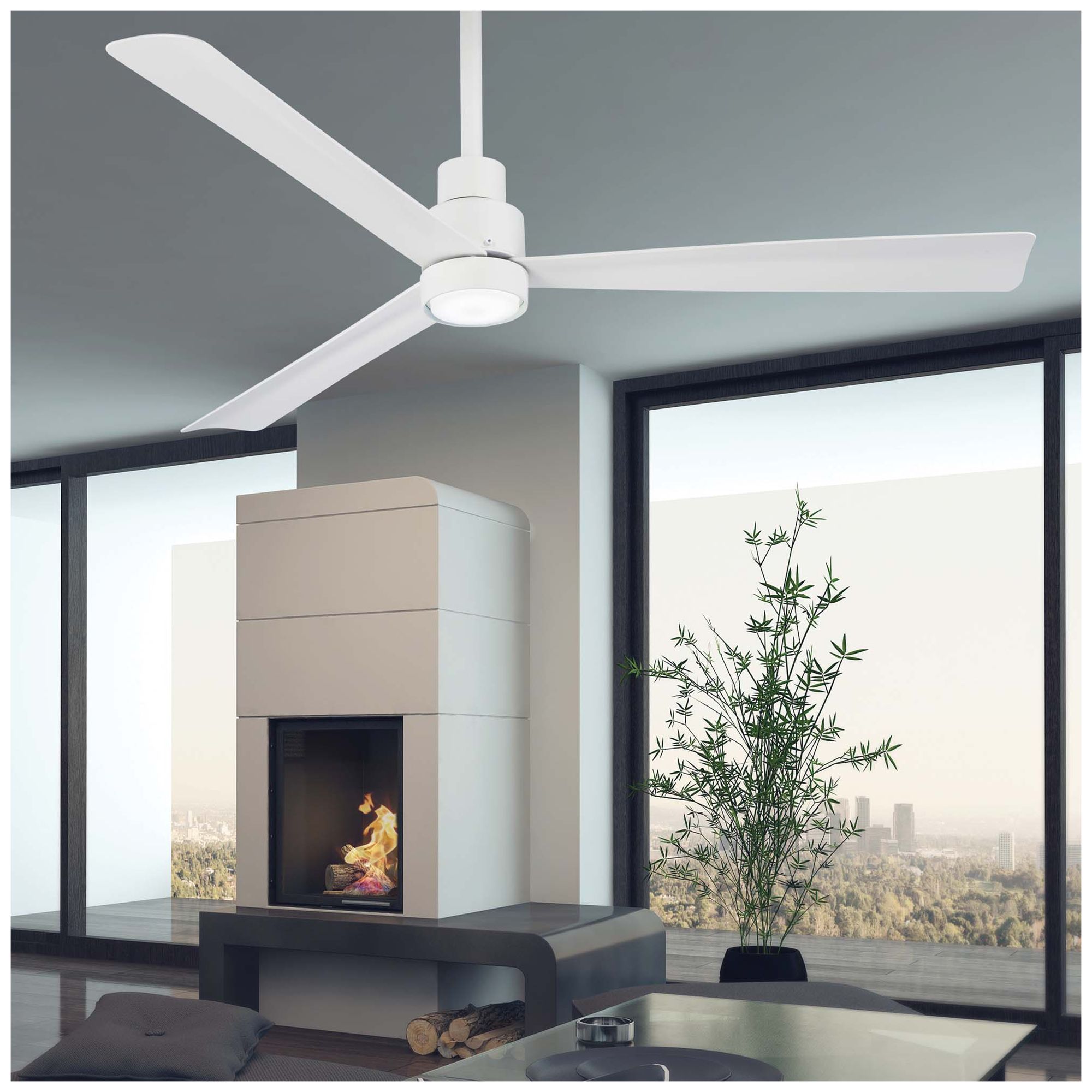 Minka Aire Simple 52-inch Flat White Outdoor Ceiling Fan