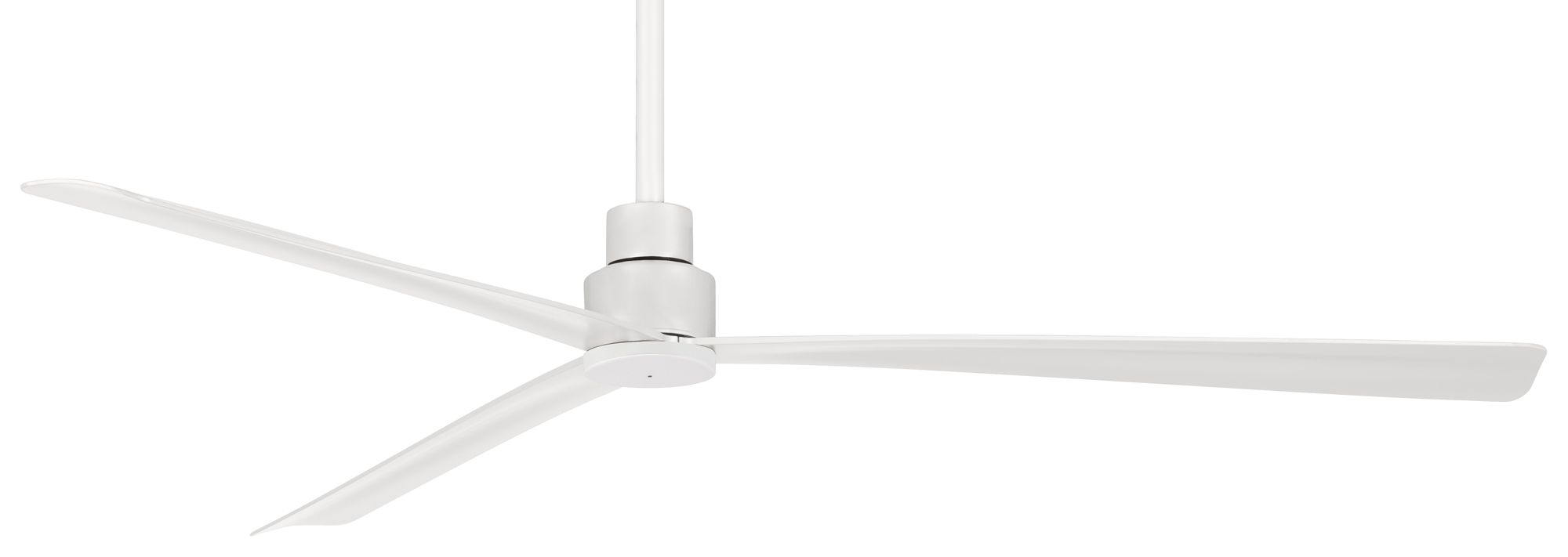 Image 2 Minka-Aire Simple 65-inch LED Flat White Outdoor Ceiling Fan with Remote