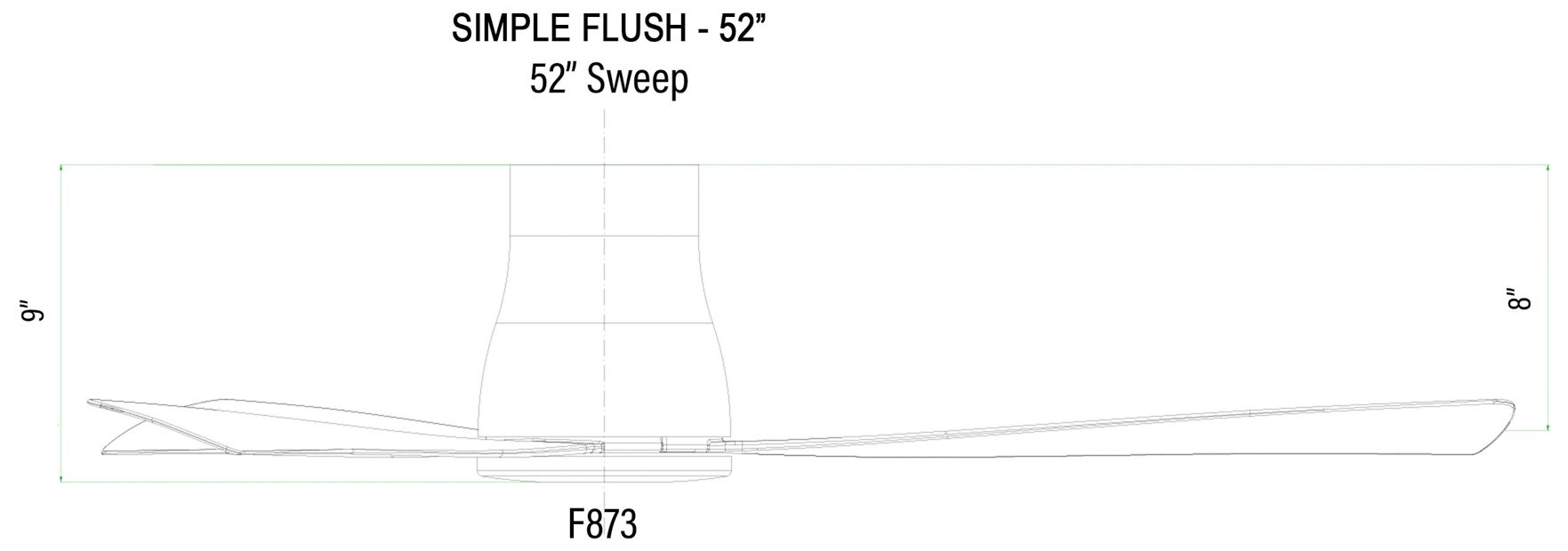 Minka Aire Simple Flush 52-Inch Flat White Hugger Ceiling Fan in scene