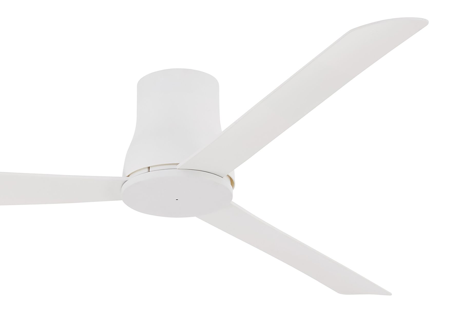 Minka Aire Simple Flush 60-Inch Flat White Hugger Ceiling Fan in scene