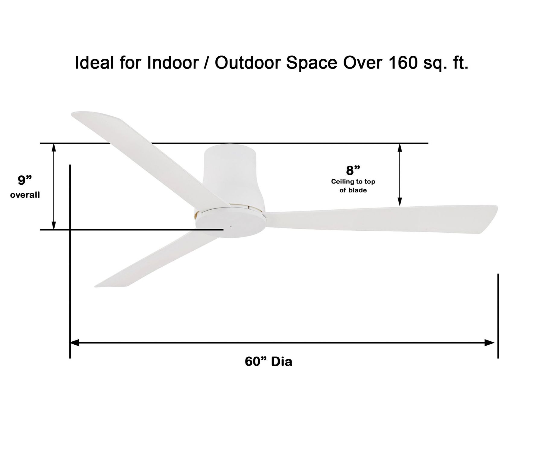 Image 7 Minka Aire Simple Flush 60-Inch Flat White Hugger Ceiling Fan more views