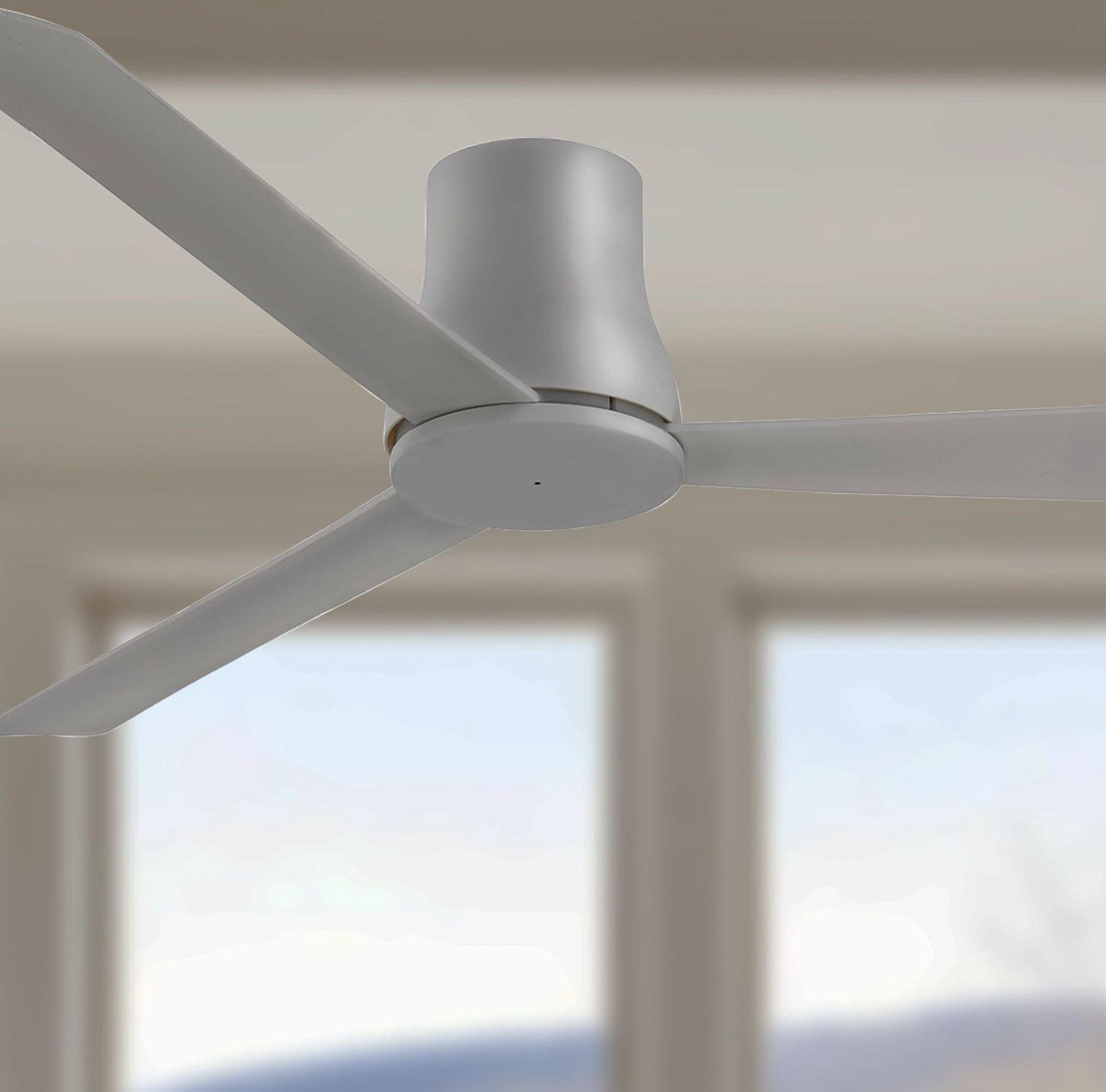 Minka Aire Simple Flush 60-Inch Grey Hugger Ceiling Fan in scene