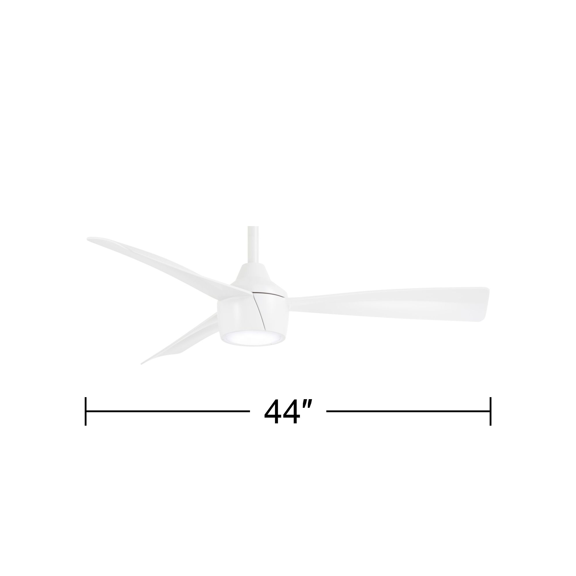 Image 3 Minka-Aire Skinnie 44-inch LED Flat White Outdoor Ceiling Fan more views
