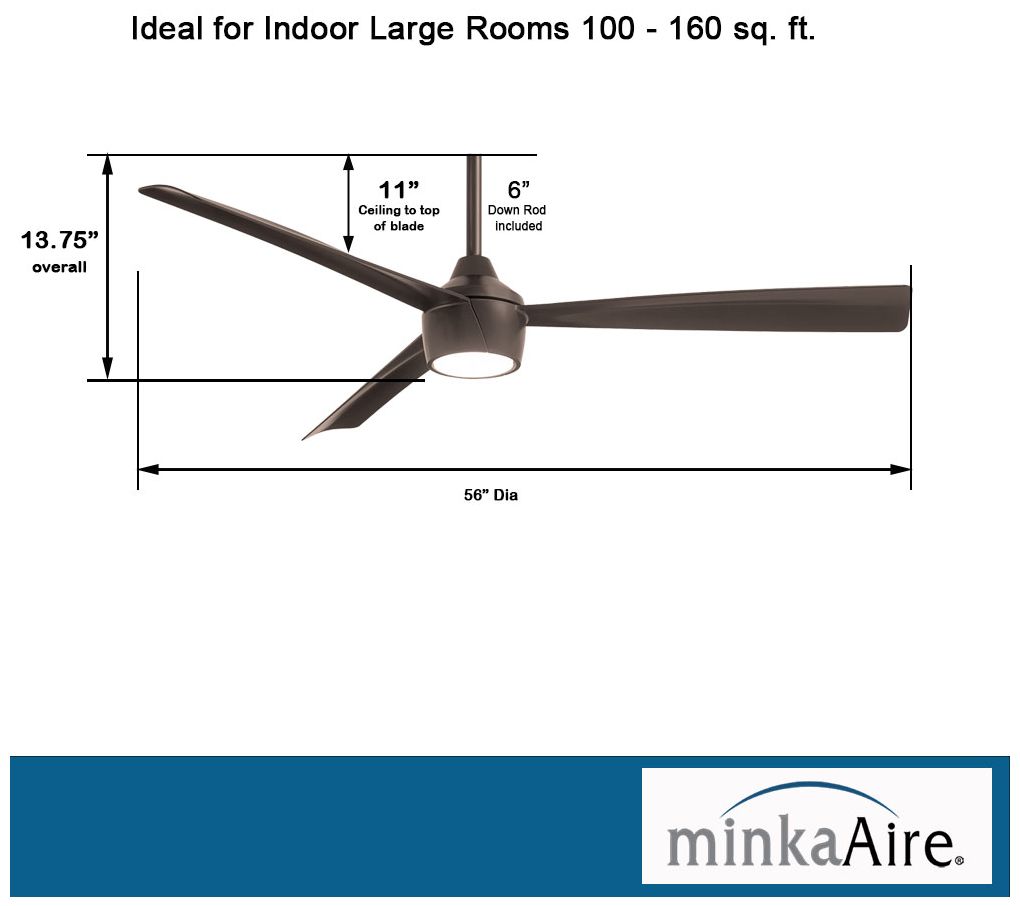 Image 7 Minka Aire Skinnie 56-in LED Oil Rubbed Bronze Outdoor Ceiling Fan more views