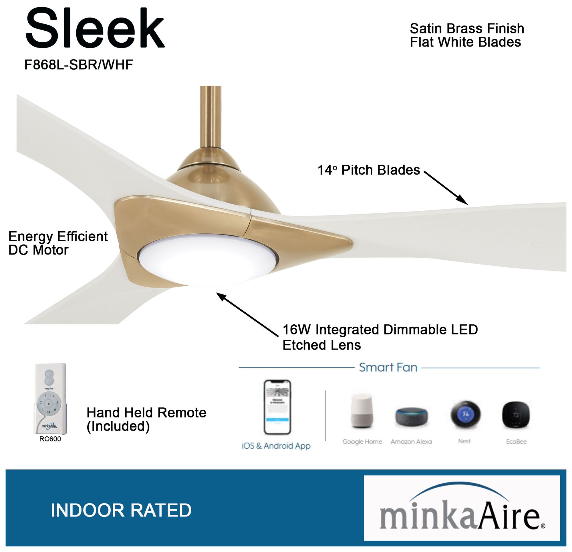 Minka Aire Sleek Ceiling Fan Lamps Plus