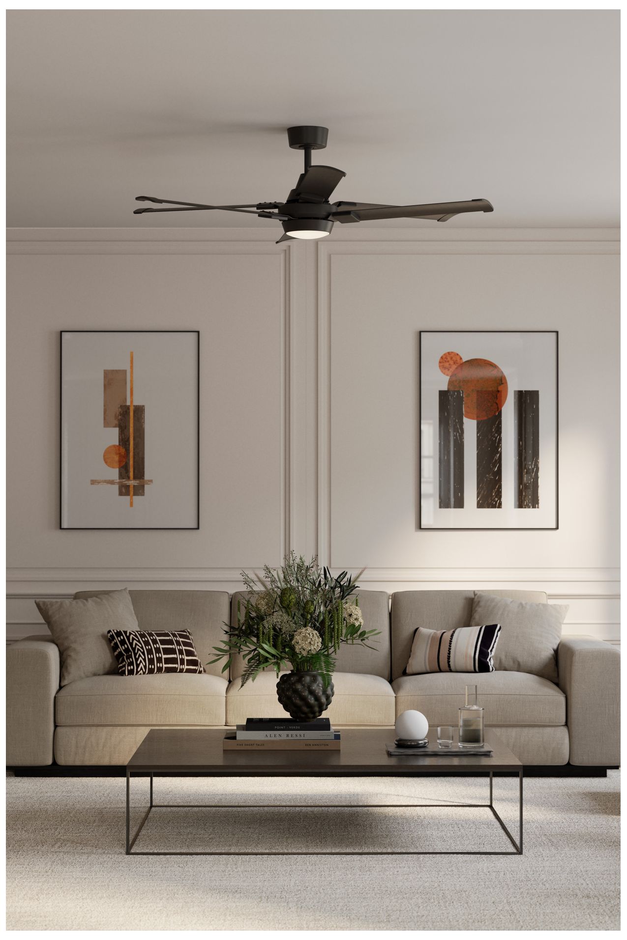 Image 4 Minka Aire Soarin 56-in CCT LED Coal Bla more views