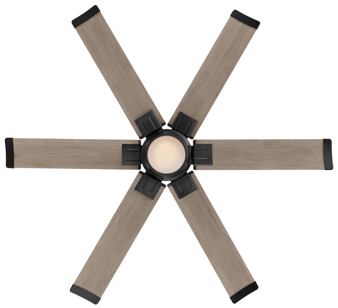 Image 3 Minka Aire Soarin 56-in CCT LED Coal Black Cover Patio 6-Blade Ceiling Fan more views
