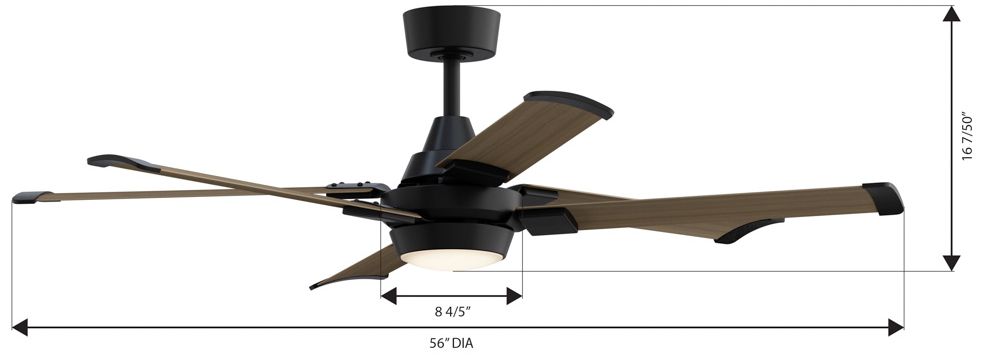 Image 7 Minka Aire Soarin 56-in CCT LED Coal Black Cover Patio 6-Blade Ceiling Fan more views