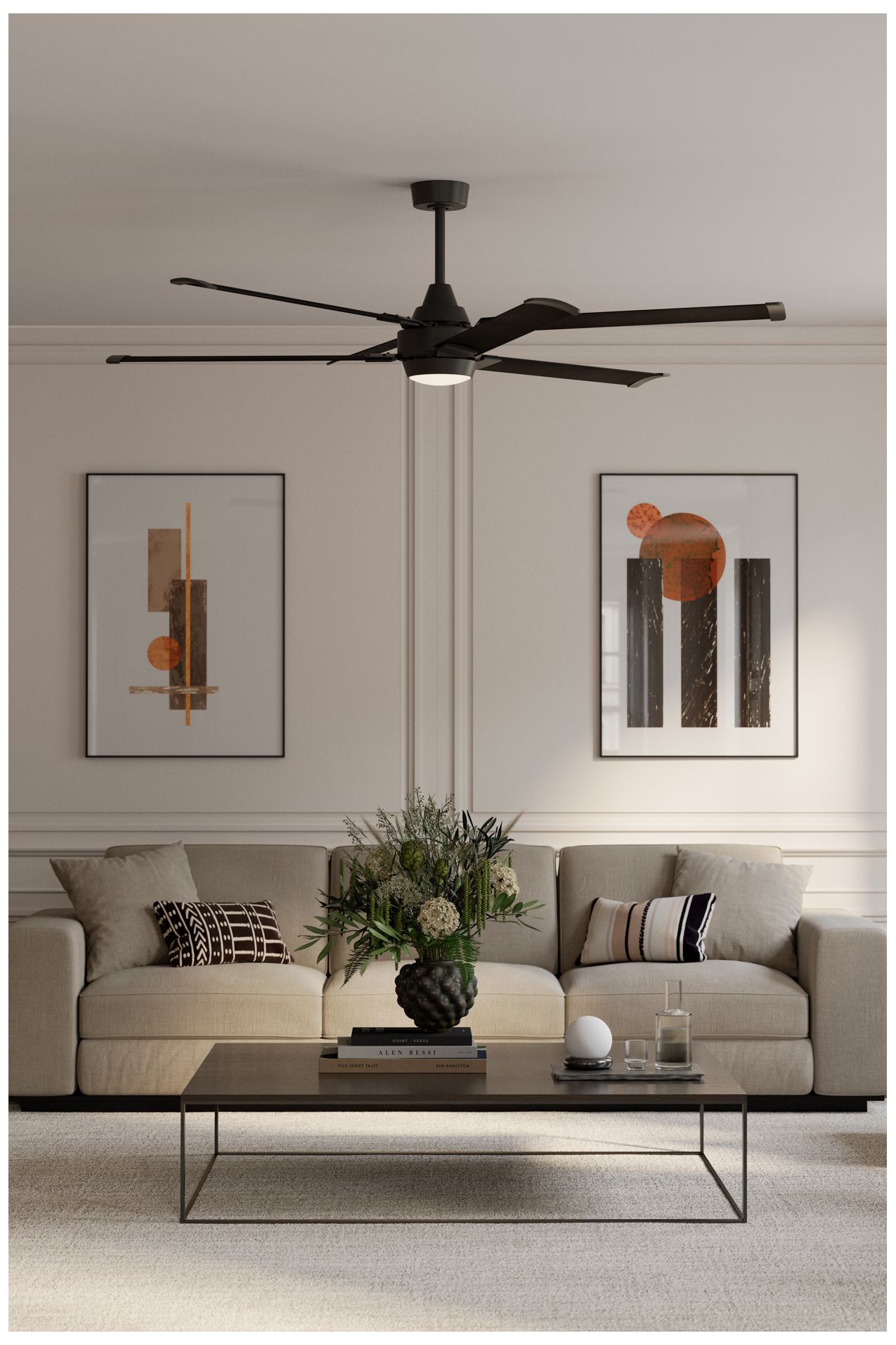 Image 4 Minka Aire Soarin 72-in CCT LED Coal Bla more views