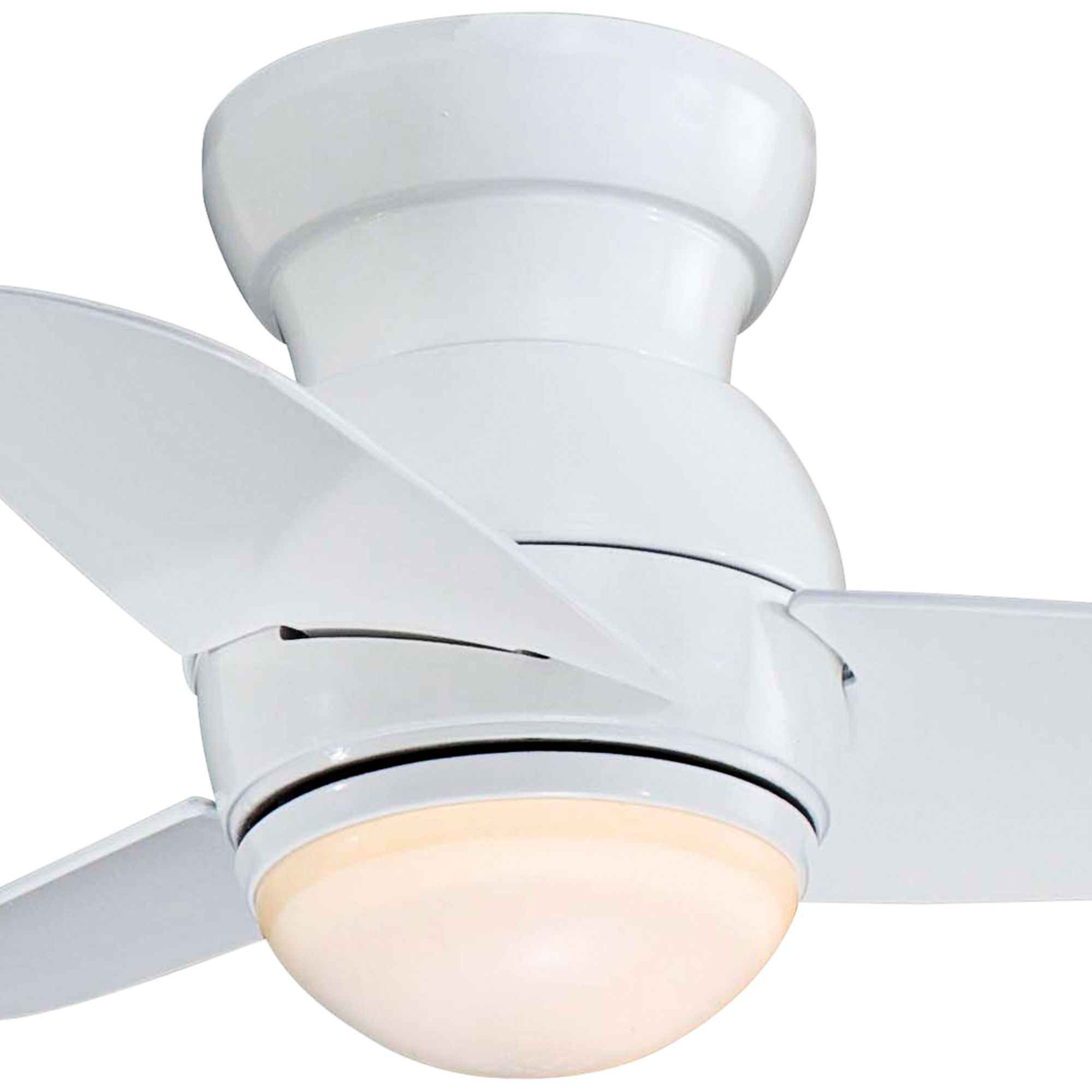 Image 3 Minka Aire Space Saver 26-in LED White Flush Mount Ceiling Fan more views